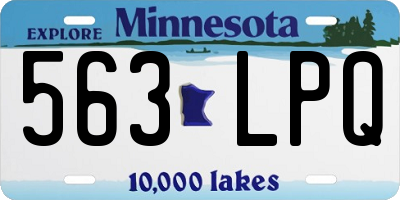 MN license plate 563LPQ