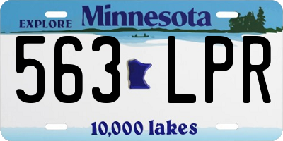 MN license plate 563LPR