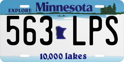 MN license plate 563LPS
