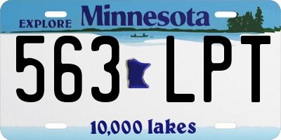 MN license plate 563LPT