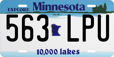 MN license plate 563LPU