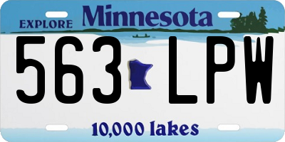 MN license plate 563LPW