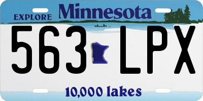 MN license plate 563LPX