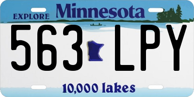 MN license plate 563LPY