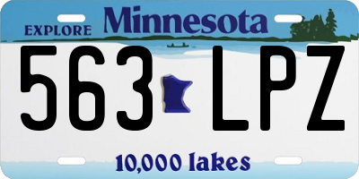 MN license plate 563LPZ