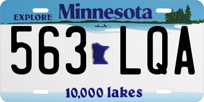 MN license plate 563LQA