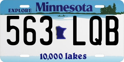 MN license plate 563LQB