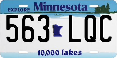 MN license plate 563LQC