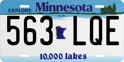 MN license plate 563LQE