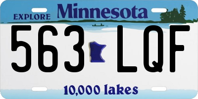 MN license plate 563LQF