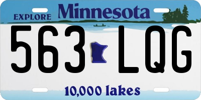 MN license plate 563LQG