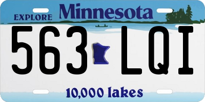 MN license plate 563LQI
