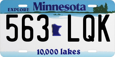MN license plate 563LQK