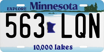 MN license plate 563LQN