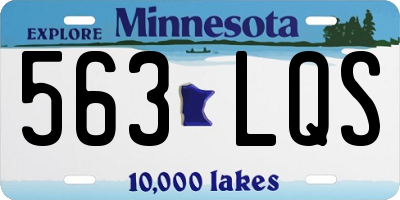MN license plate 563LQS