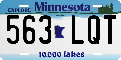 MN license plate 563LQT