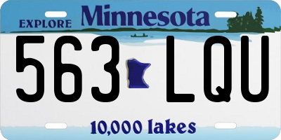 MN license plate 563LQU
