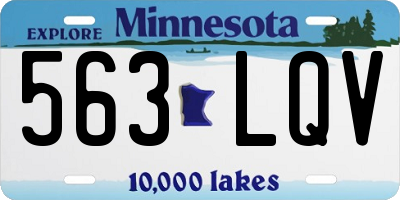 MN license plate 563LQV