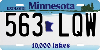 MN license plate 563LQW