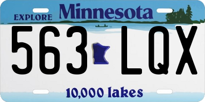 MN license plate 563LQX