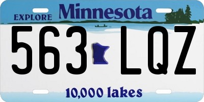 MN license plate 563LQZ