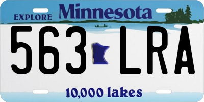 MN license plate 563LRA
