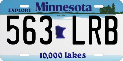 MN license plate 563LRB