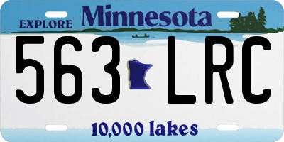 MN license plate 563LRC