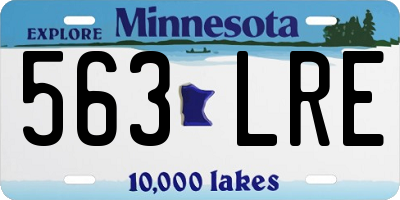 MN license plate 563LRE