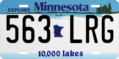 MN license plate 563LRG