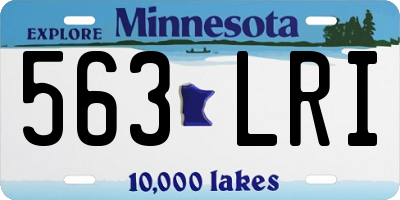 MN license plate 563LRI