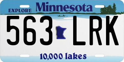 MN license plate 563LRK