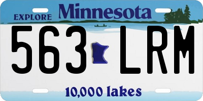 MN license plate 563LRM
