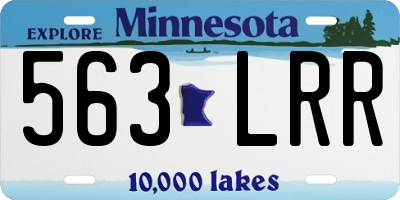 MN license plate 563LRR