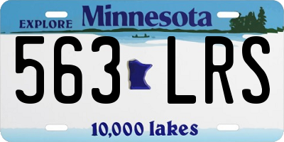 MN license plate 563LRS