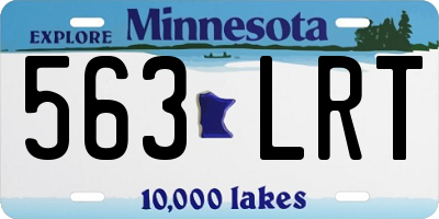 MN license plate 563LRT
