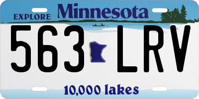 MN license plate 563LRV