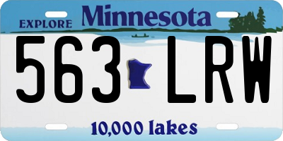 MN license plate 563LRW