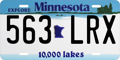 MN license plate 563LRX
