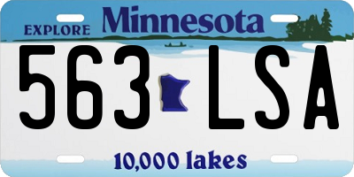 MN license plate 563LSA
