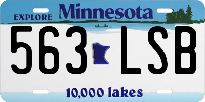 MN license plate 563LSB