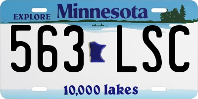 MN license plate 563LSC