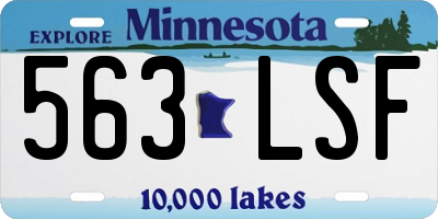 MN license plate 563LSF