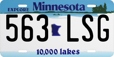MN license plate 563LSG