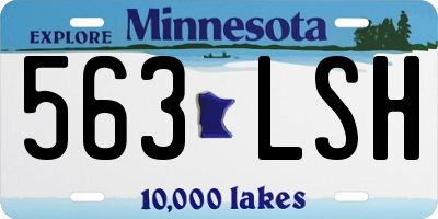 MN license plate 563LSH