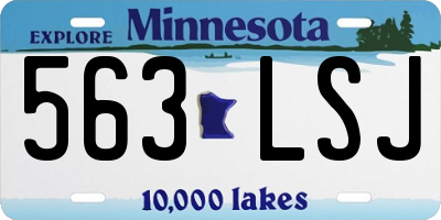 MN license plate 563LSJ
