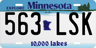 MN license plate 563LSK