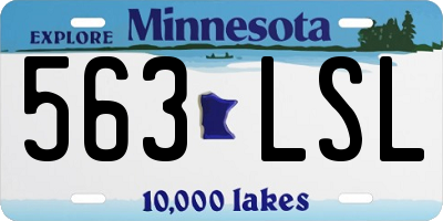 MN license plate 563LSL