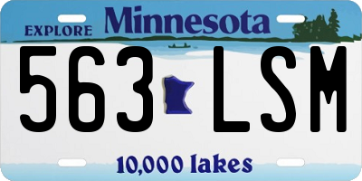 MN license plate 563LSM