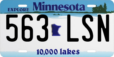 MN license plate 563LSN